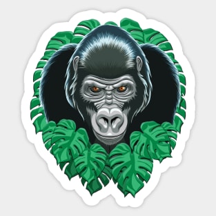 Gorilla Face Sticker